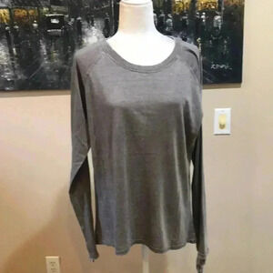 NWT J. America Zen Jersey Cotton Blend Long Sleeve T Shirt Hi-Low Hem-XL